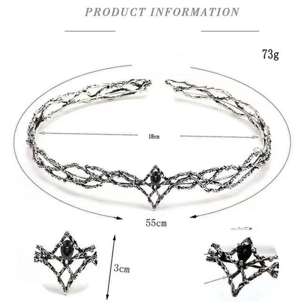 Diadema Tiara corona para cosplay elfos reyes medieval