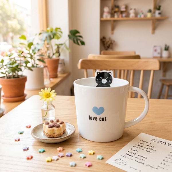 Taza cerámica Gatito Love Cat kawaii