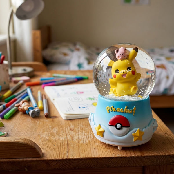 Lámpara Espantacuco Bola De Nieve Pikachu
