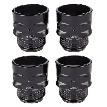 Set  4 Shot Vidrio Calavera Mexicana Tequila Cortito