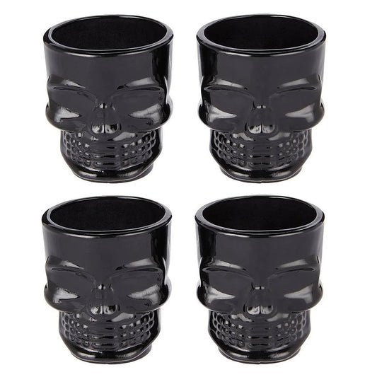 Set  4 Shot Vidrio Calavera Mexicana Tequila Cortito
