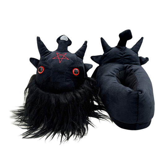 Pantuflas 3D Dark Lord Satan Baphomet Pentagrama