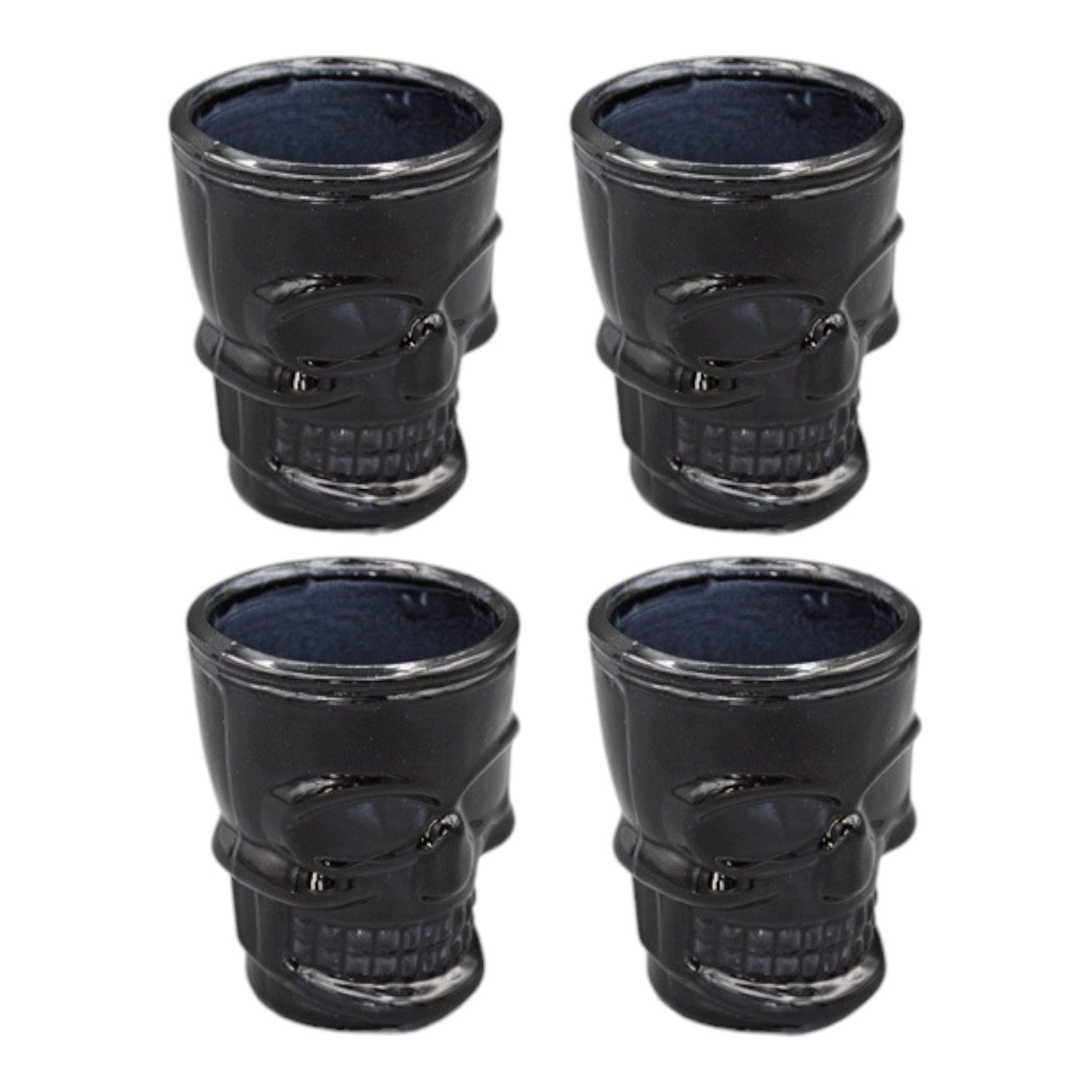 Set  4 Shot Vidrio Calavera Mexicana Tequila Cortito