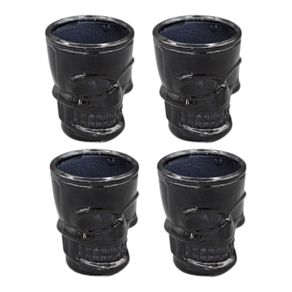 Set  4 Shot Vidrio Calavera Mexicana Tequila Cortito