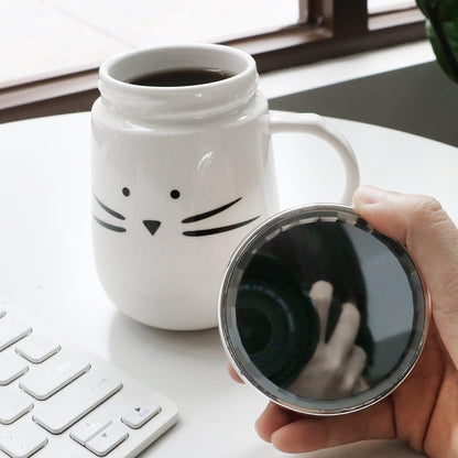 2 Mug Taza Cerami Gato Kool Kat Koo Gatitos Blanco Y Negro
