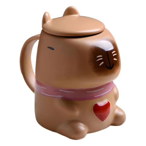 Tazón  cerámica 3d capibara corazón