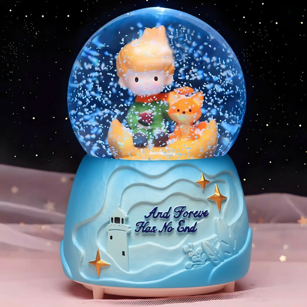 Esfera Bola de nieve gatito musical lampara espantacuco