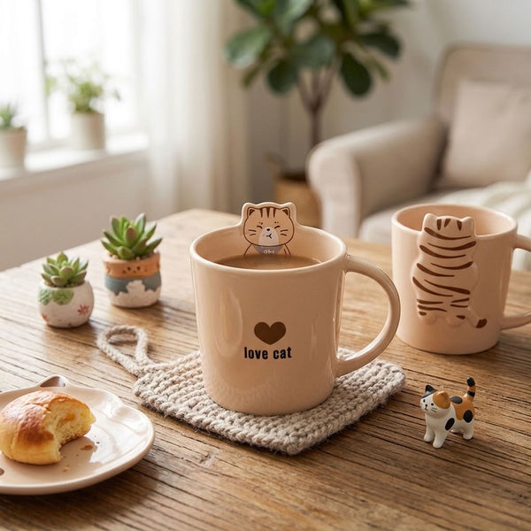 Taza cerámica Gatito Love Cat kawaii