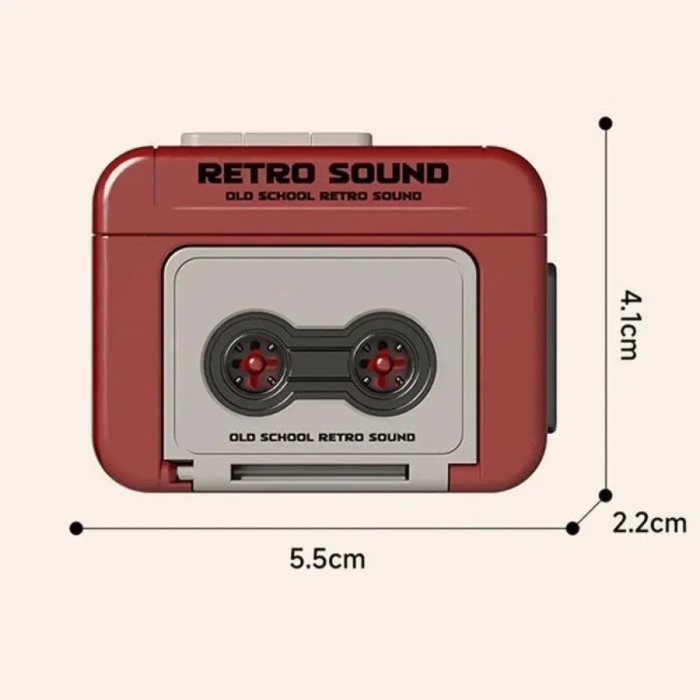 Llavero divertido mini radio con casette grabadora
