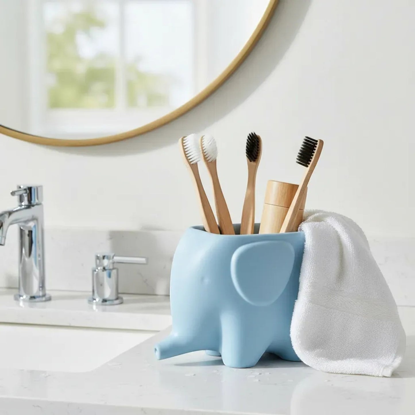 Elefante Escurridor Macetero Portacepillos (estoykuku)