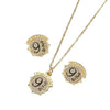 Set Collar + aros plataforma 9 3/4 gold harry potter