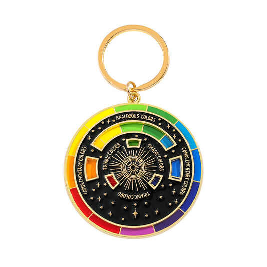 Llavero metálico giratorio rueda de color Círculo cromático