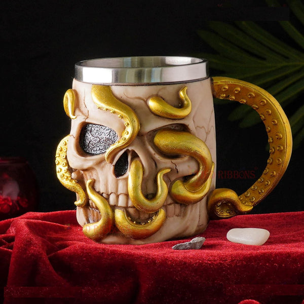 Tazón Calavera Skull Kraken Ghost Resina