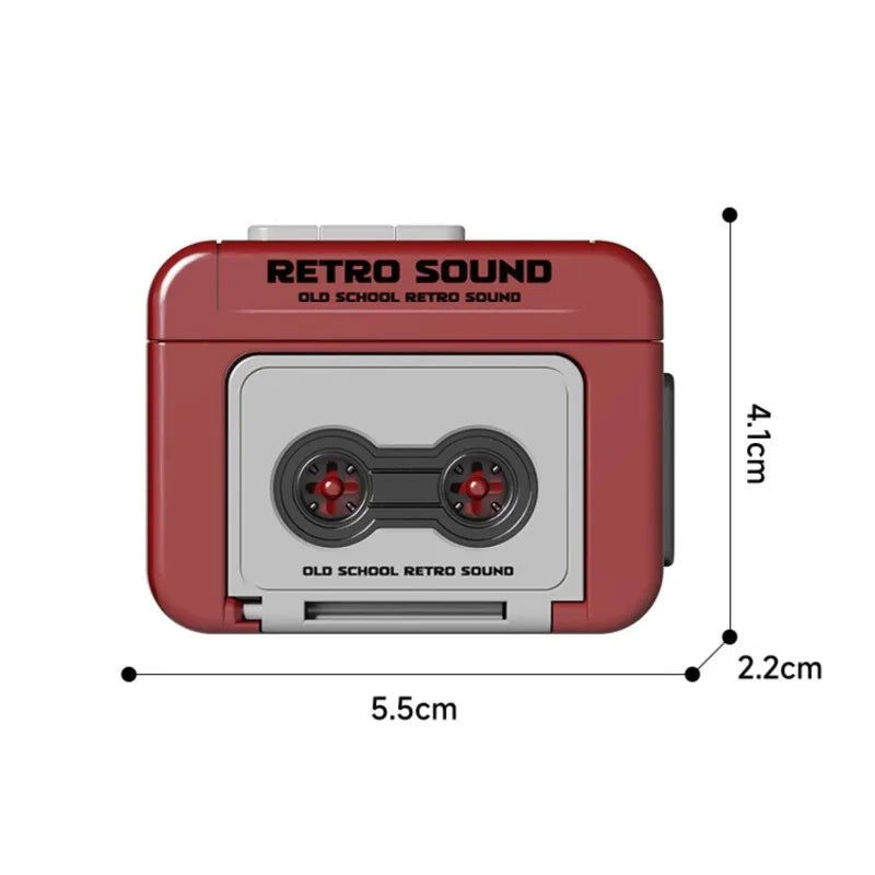 Llavero divertido mini radio con casette grabadora