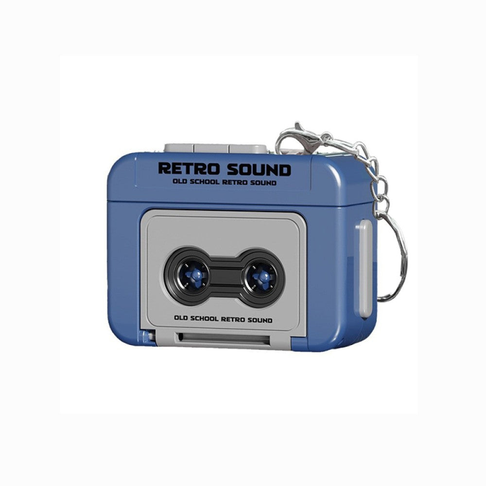 Llavero divertido mini radio con casette grabadora
