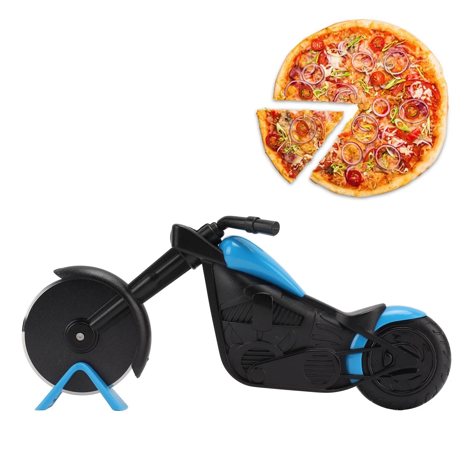 Cortador de pizza en forma de motocicleta