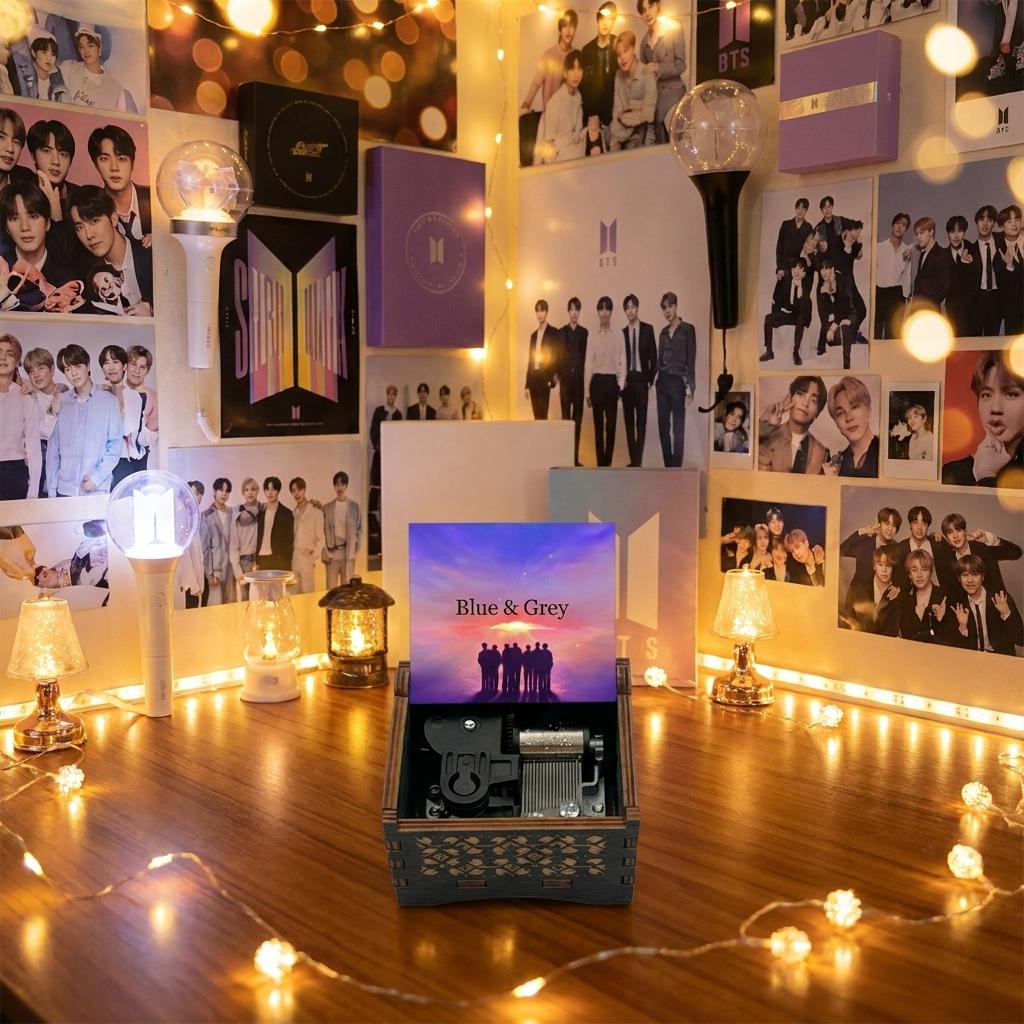 Caja Musical BTS Blue and Grey