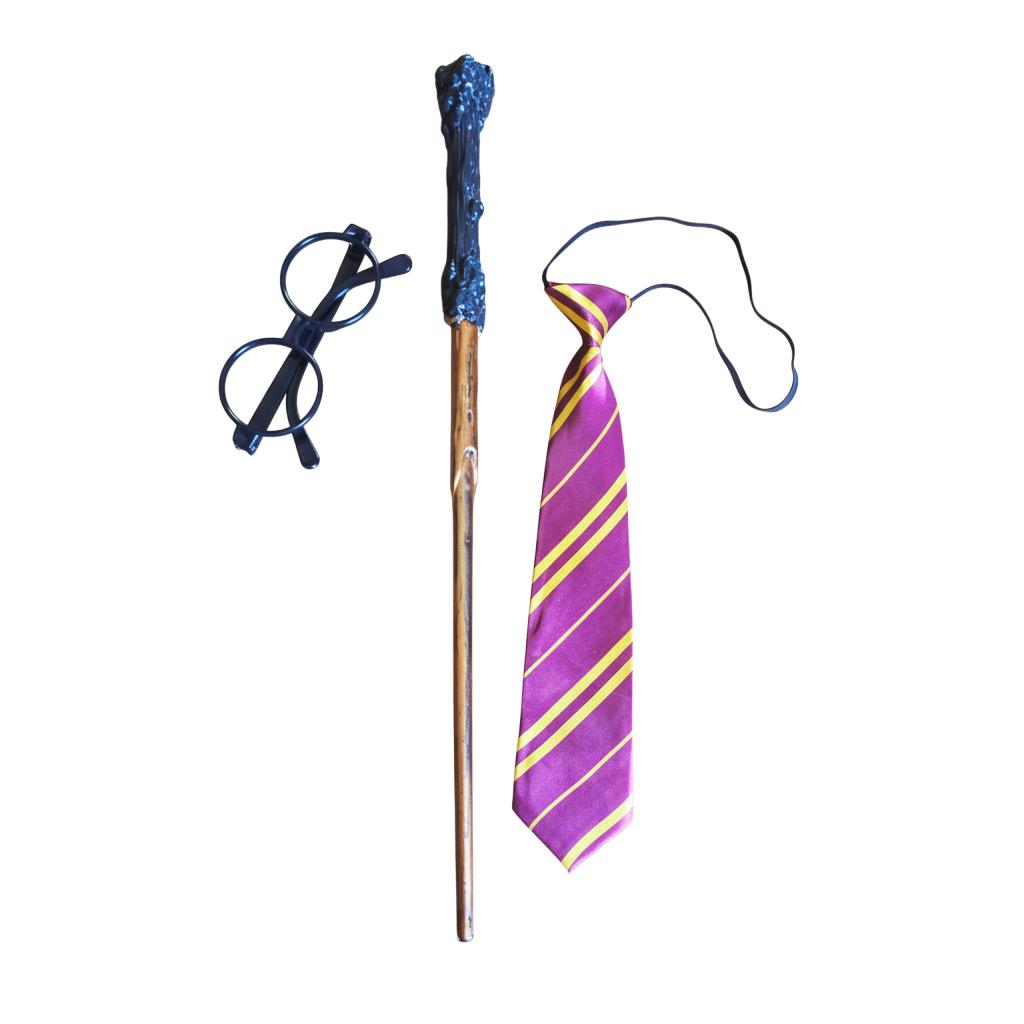 Set  Disfraz cosplay  Harry Potter Corbata, Varita, Lentes