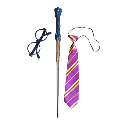 Set  Disfraz cosplay  Harry Potter Corbata, Varita, Lentes