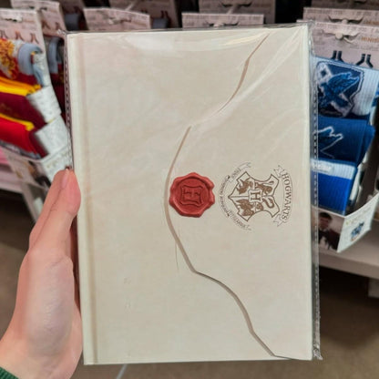 Libreta agenda diario Harry Potter carta Hogwarts Dorada