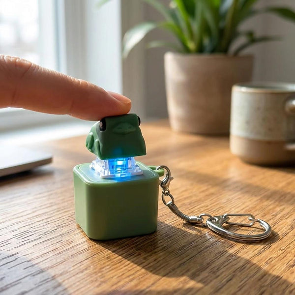Llavero Antiestrés Con Sonido Led Frog Fidget Toy Ranita