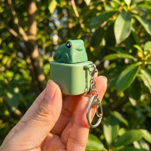 Llavero Antiestrés Con Sonido Led Frog Fidget Toy Ranita