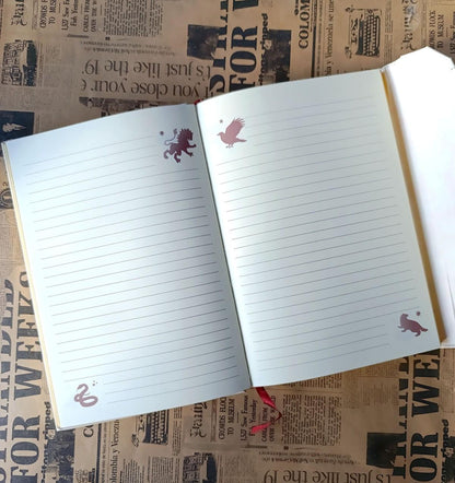 Libreta agenda diario Harry Potter carta Hogwarts Dorada