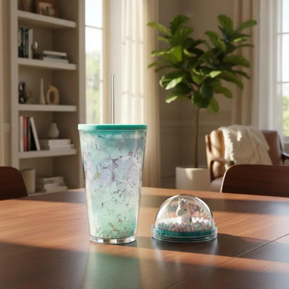 Vaso Unicornio Bombilla Glitter Y Burbujas Kawaii So Cute