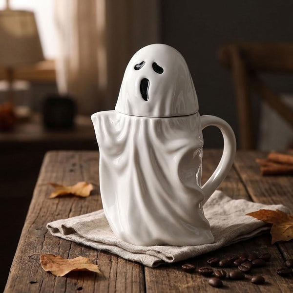 Taza de cerámica 3D de fantasma espeluznante
