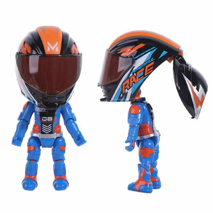 Adorno Figura motociclista casco deformación