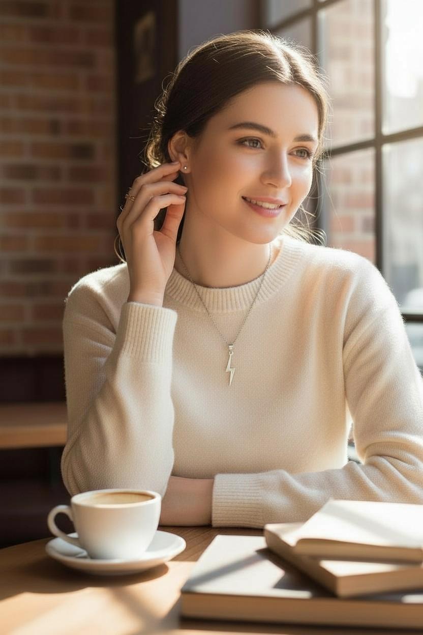 Set Collar y aros en forma de rayo Harry Potter