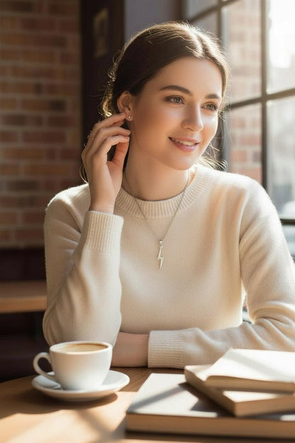 Set Collar y aros en forma de rayo Harry Potter