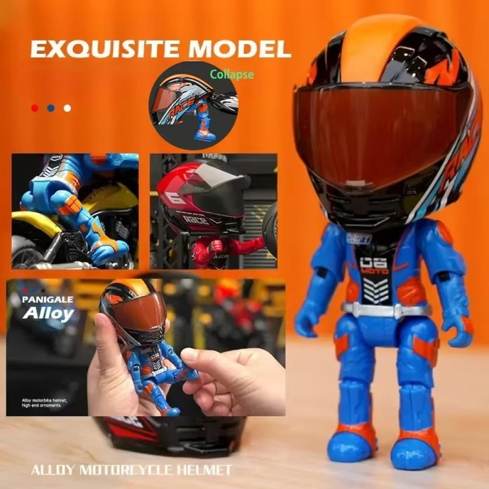 Adorno Figura motociclista casco deformación