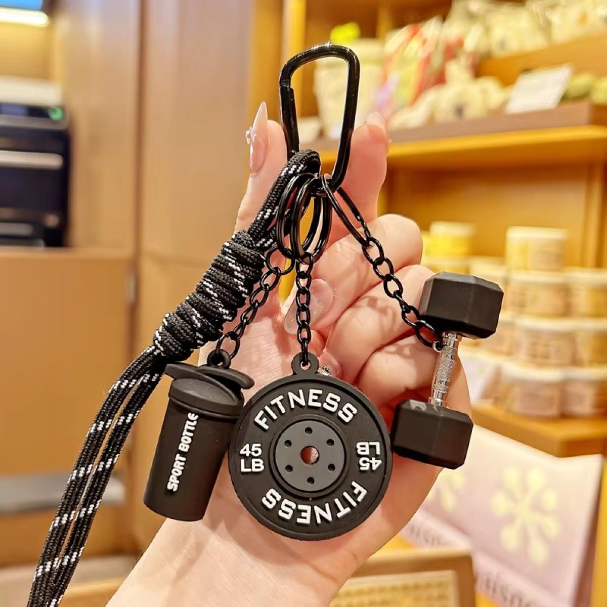 Set Llavero Colgante Pesa Fitness Ejercicio Glamfit Silicona