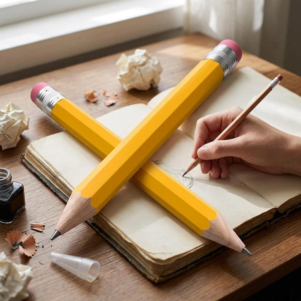 Lápiz Grafito jumbo de madera   "lápiz mina gigante"