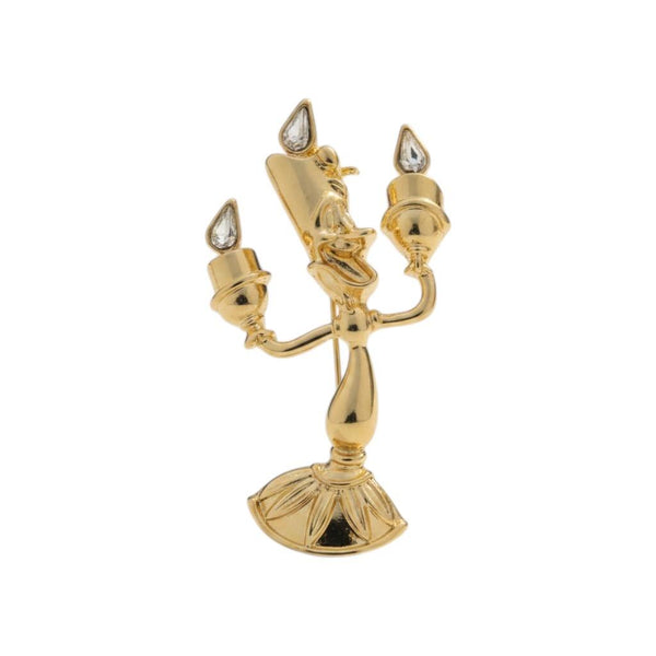 Broche Pin dorado Lumière de La Bella y la Bestia