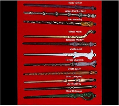 Set llaveros metálicos varitas de personajes de Harry Potter