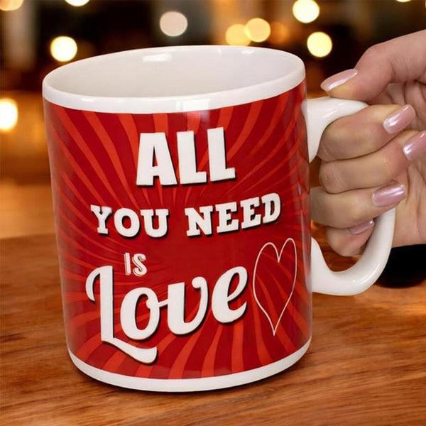 Tazón cerámica  gigante JUMBO "All you need is love"900 ml