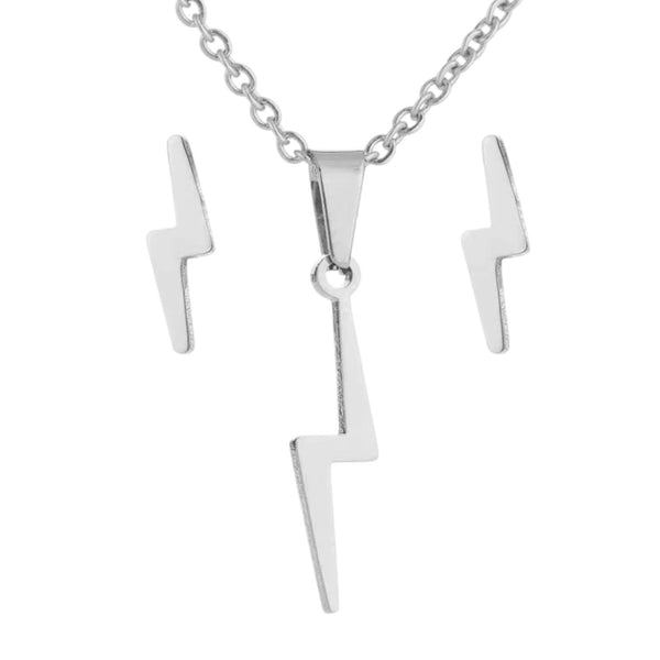Set Collar y aros en forma de rayo Harry Potter