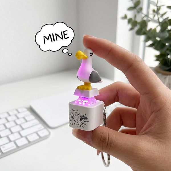 Llavero Antiestrés Con Sonido Led seagull Fidget Toy gaviota