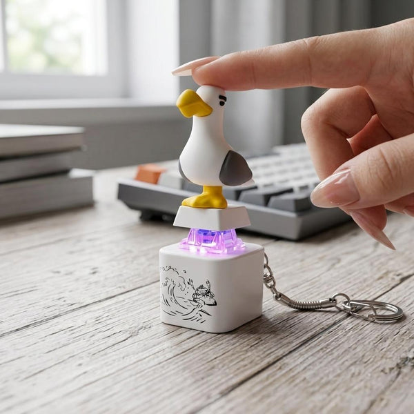 Llavero Antiestrés Con Sonido Led seagull Fidget Toy gaviota