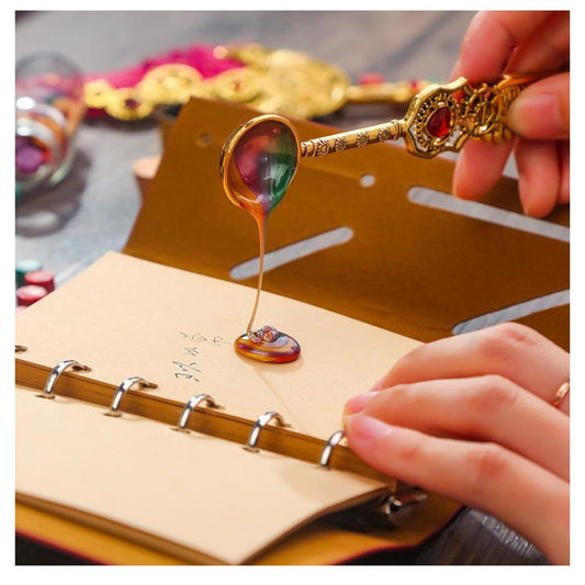 Set escritura Vintage Pluma lacre Steampunk gotico