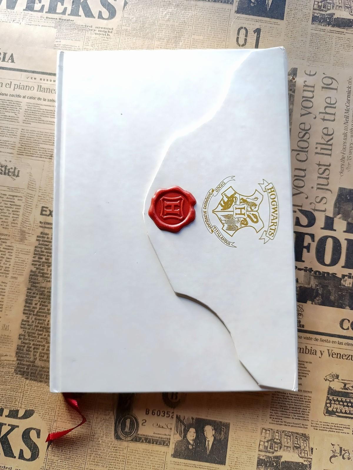 Libreta agenda diario Harry Potter carta Hogwarts Dorada