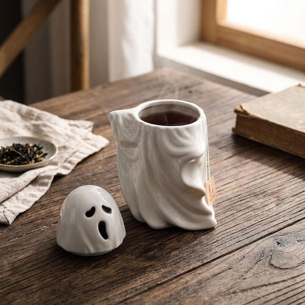 Taza de cerámica 3D de fantasma espeluznante
