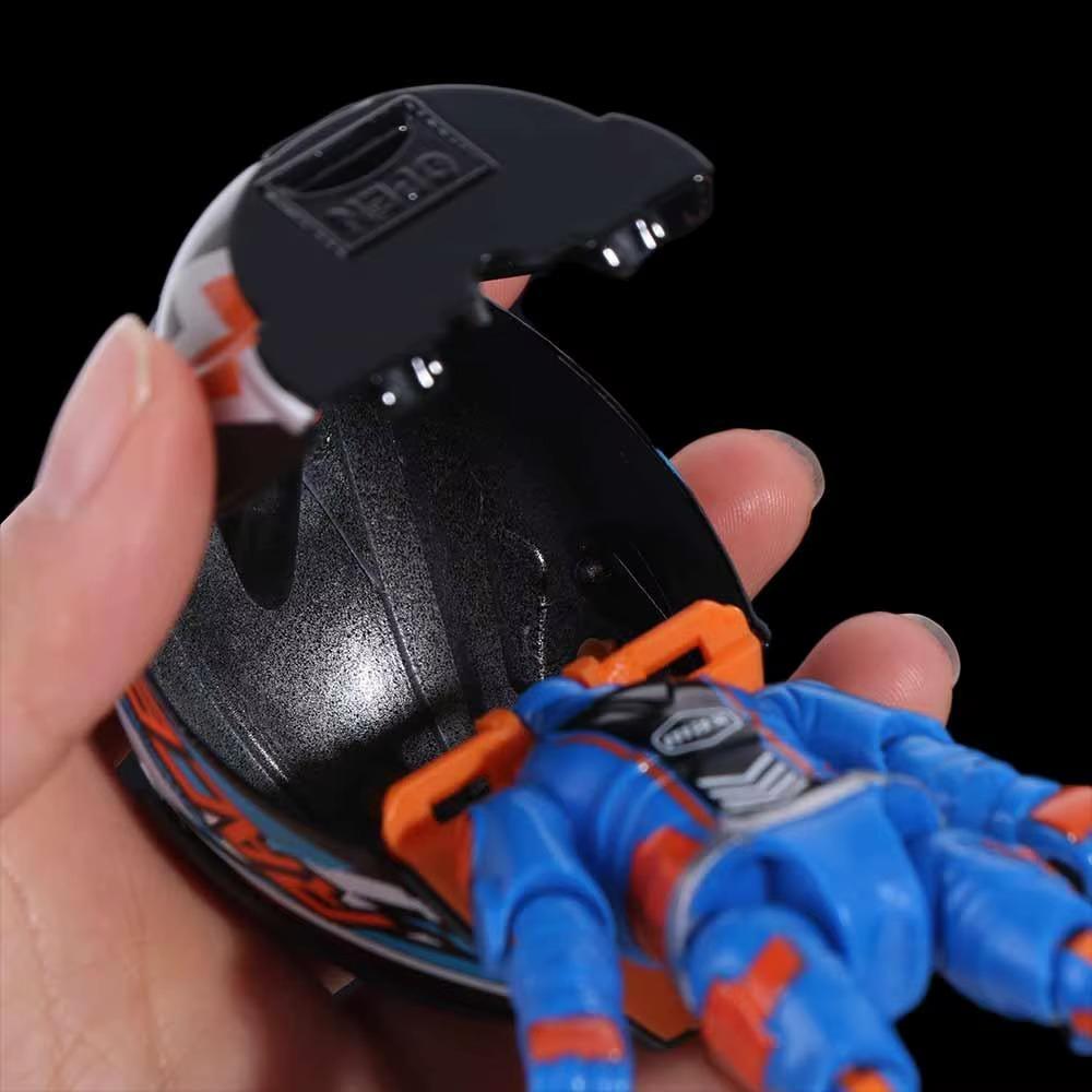Adorno Figura motociclista casco deformación