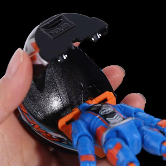 Adorno Figura motociclista casco deformación