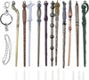 Set llaveros metálicos varitas de personajes de Harry Potter
