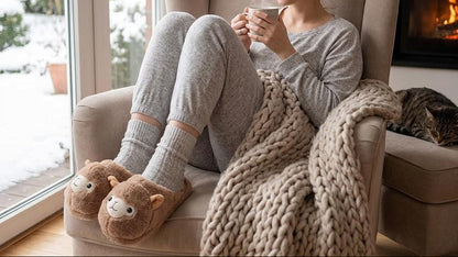 Pantuflas 3d Tierna Alpaca Cute Kawaii