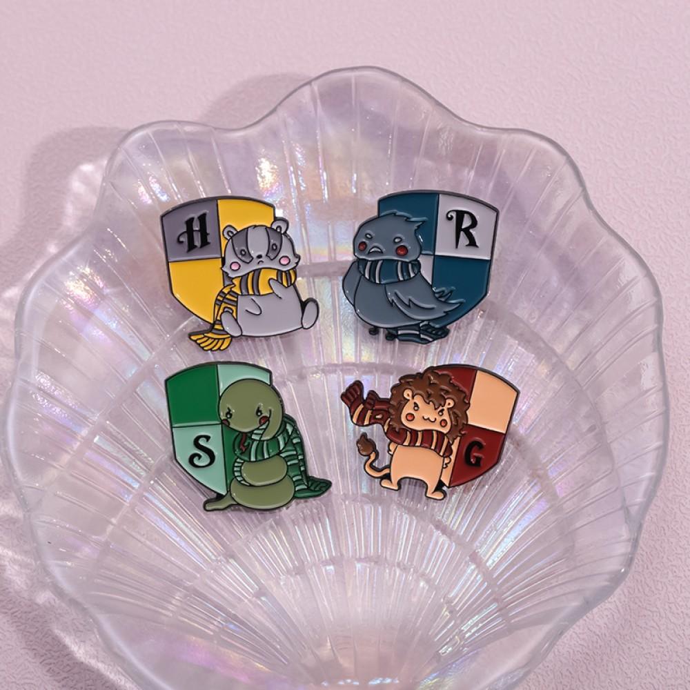 Set de Pines Harry Potter  insignia animalitos kawaii