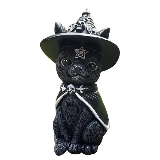 Mini figura decorativa gato negro oculto Purrah Witches